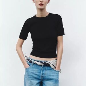 Zara Black Crop Top